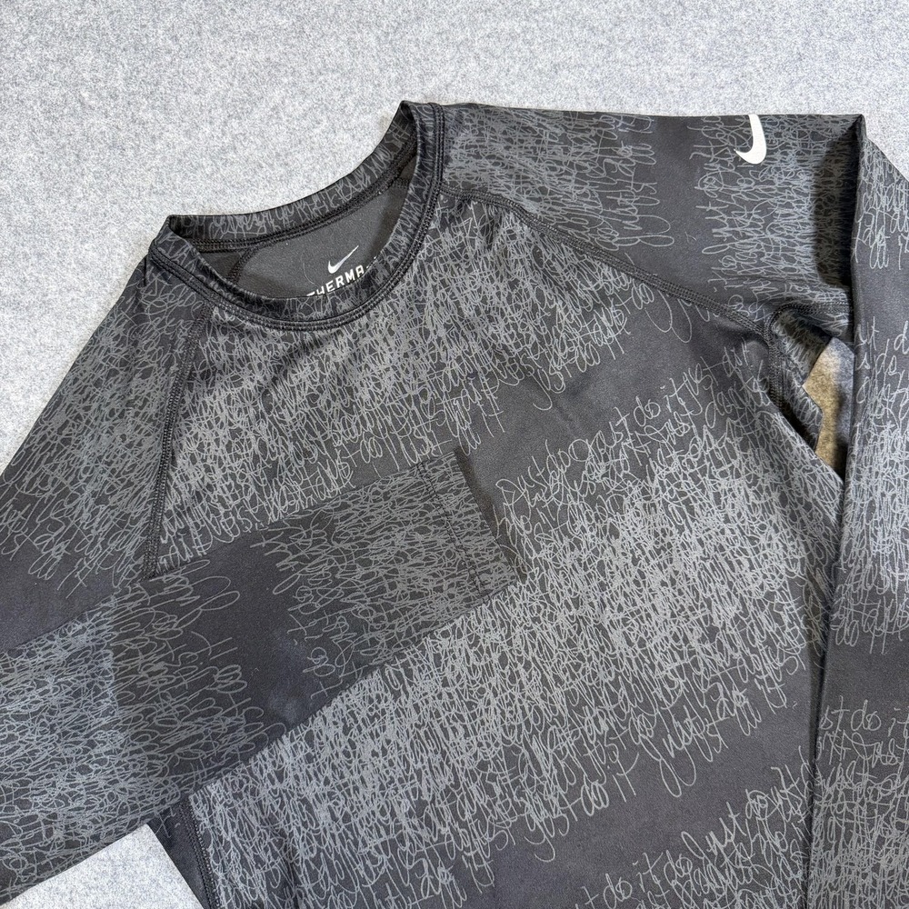 Nike Therma-FIT Shirt Mens Medium Black Long Sleeve Just Do It 424180-010